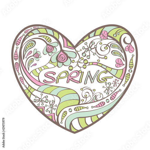 spring heart illustration