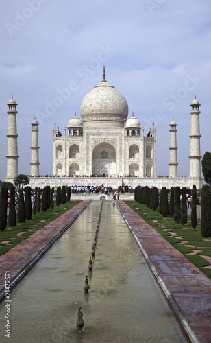 Taj Mahal Mausoleum in Agra, India. Built 1632-1653.