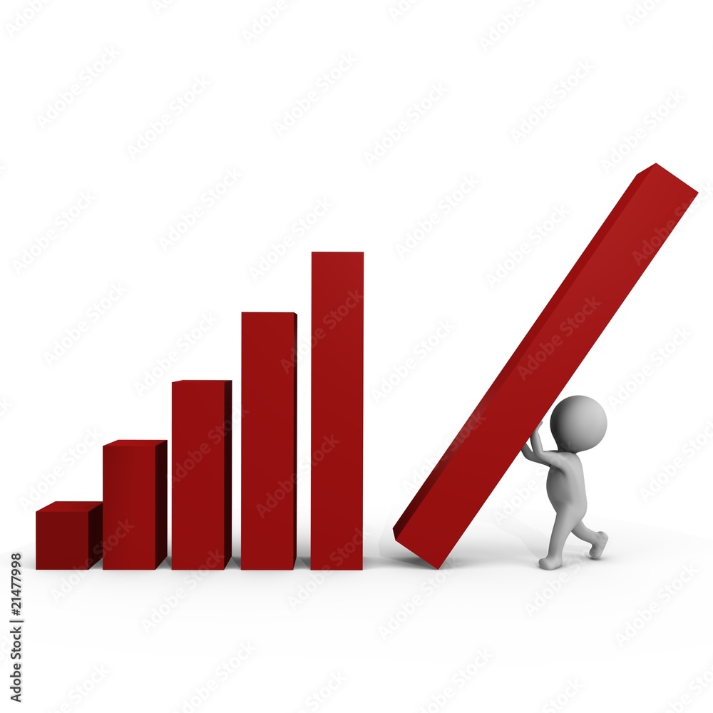 Building up the charts - a 3d image Building up the charts - a 3d image