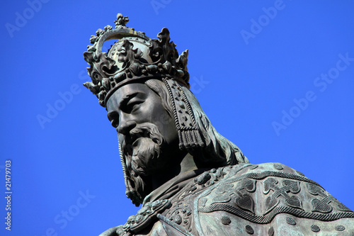 Statue of the Czech King Charles IV. in Prague
