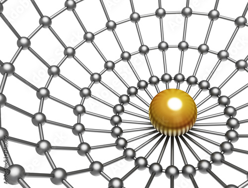 Fototapeta Naklejka Na Ścianę i Meble -  abstraction with a golden ball