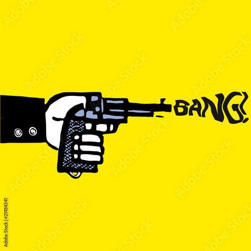 man with pistol vector illustration cartoon sketch silhouette