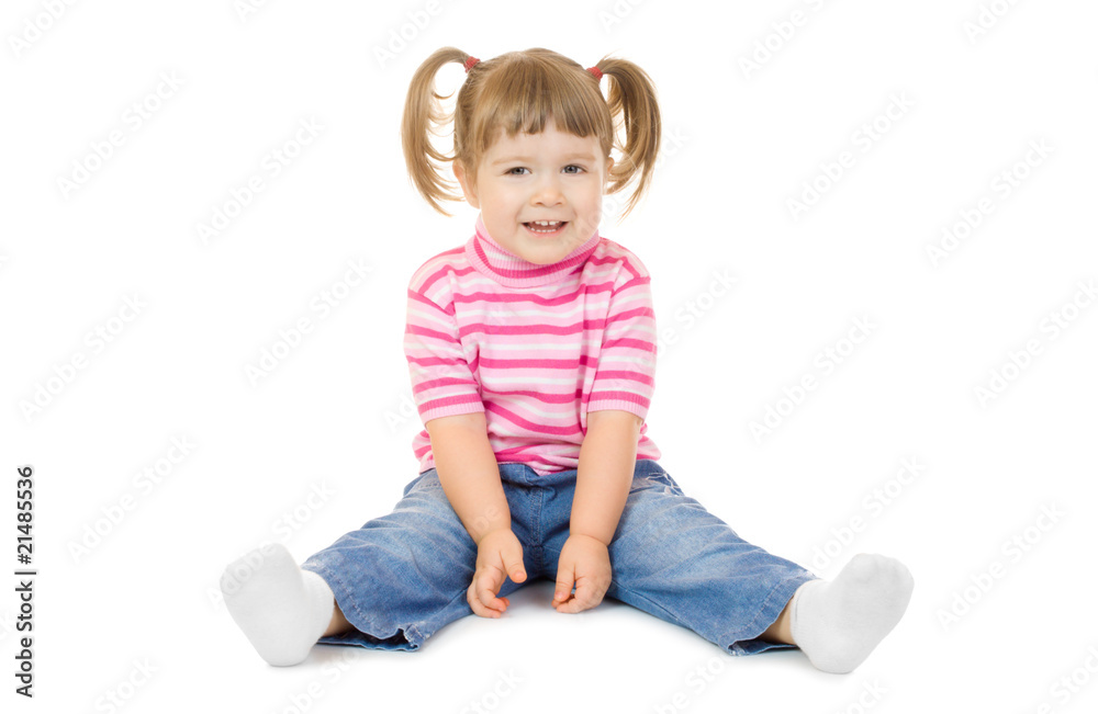 Sitting funny little girl Sitting funny little girl