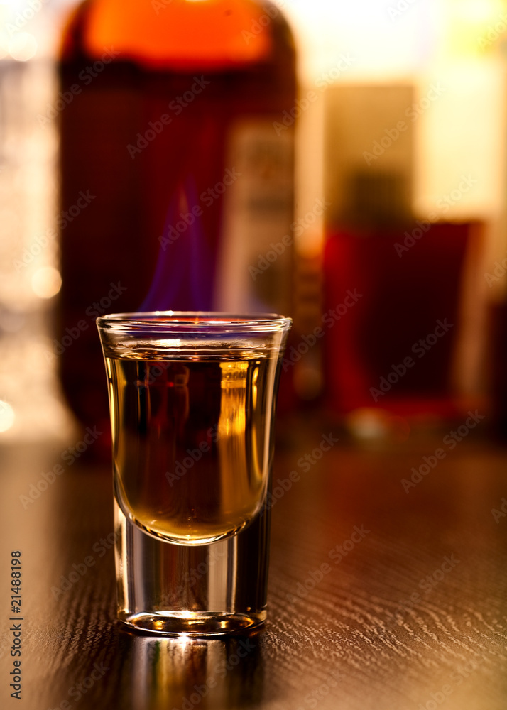 Flaming cocktail Flaming cocktail