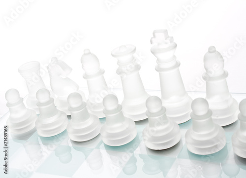glass chess board game