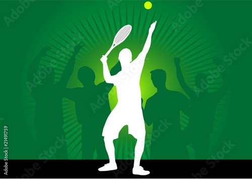 tennis player in action-figure in the vectors