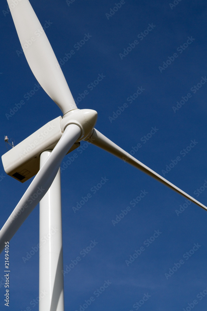Wind turbine on blue sky Wind turbine on blue sky