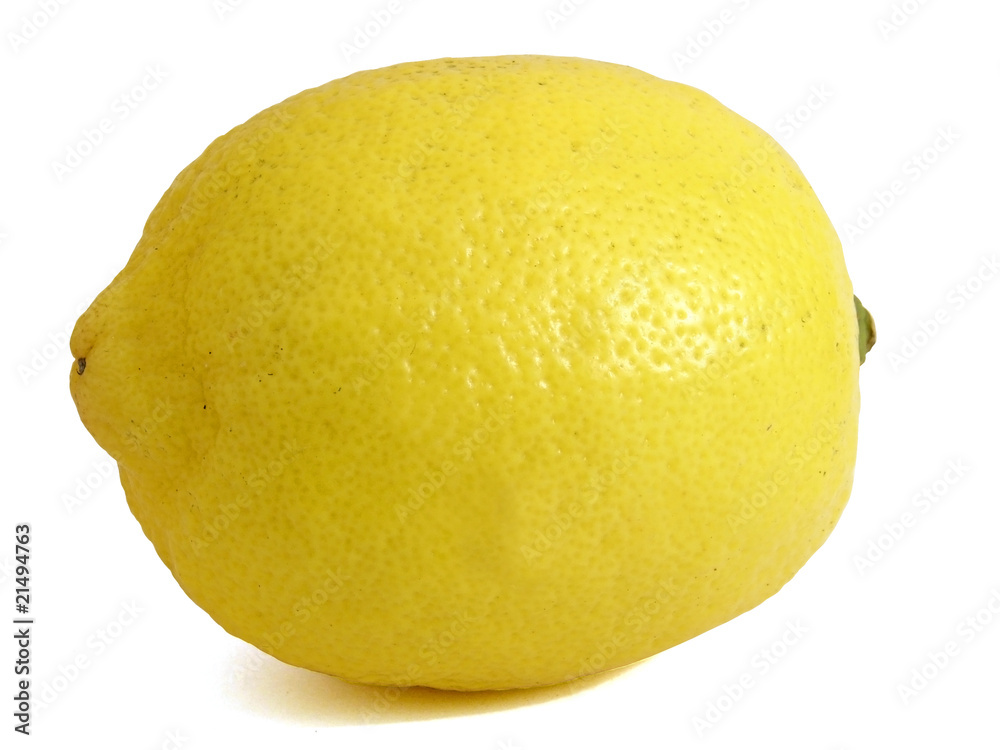 Lemon, isolated on a white background.