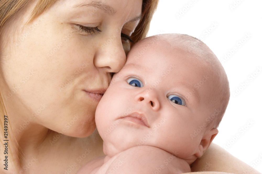 Cute newborn in mother's hands Cute newborn in mother's hands