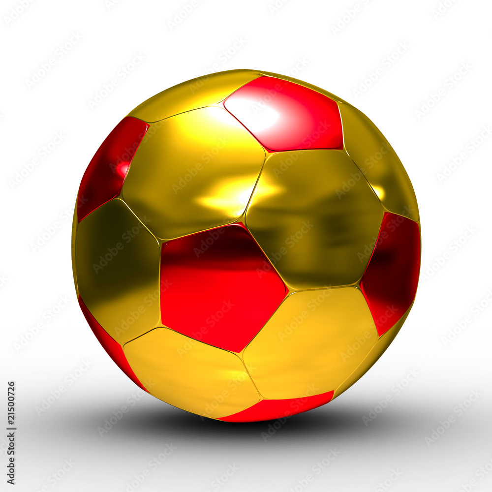 soccer ball on white background. Isolated 3D image