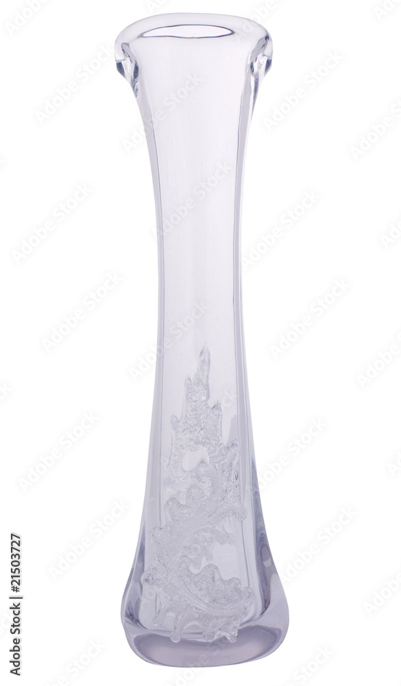 Decorative glass vase on isolated white Decorative glass vase on isolated white