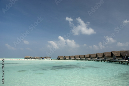 Overwater bungalows, Maldives