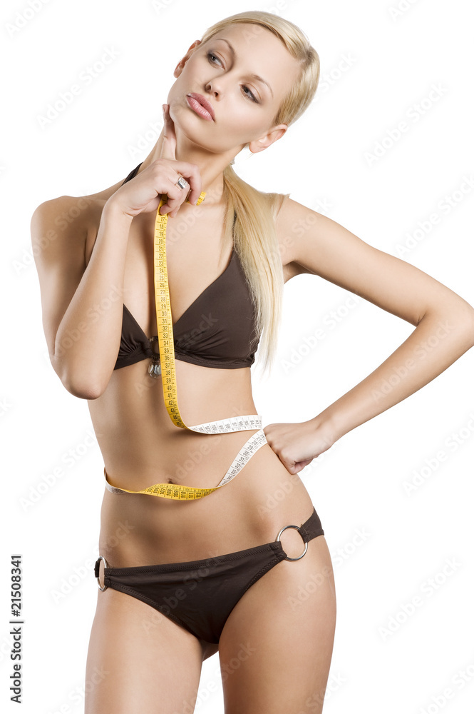Naklejka premium girl thinking about the body