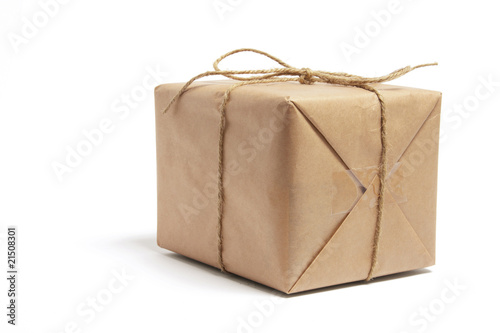 Brown Package Tied with String