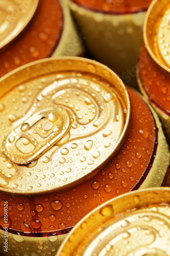 Gold drinking cans