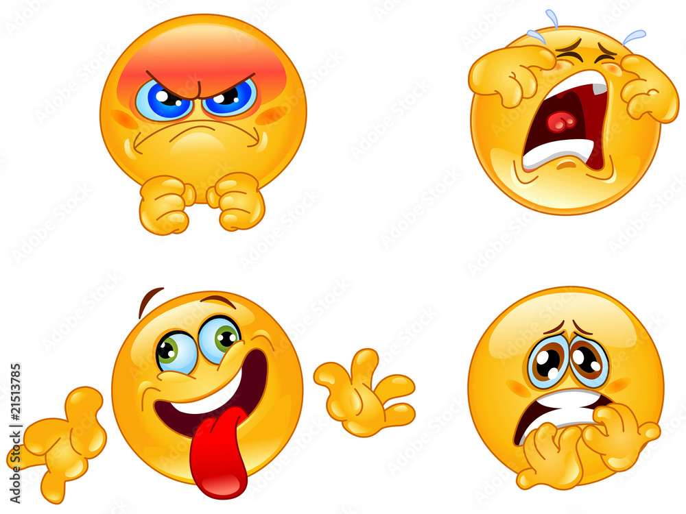 Emotions emoticons set