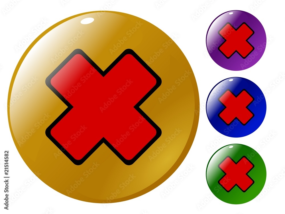 Obraz premium set colored cross button