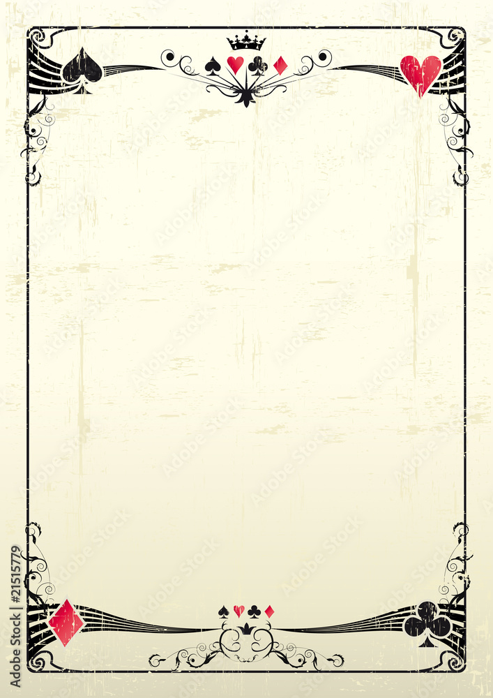 Naklejka premium Grunge casino