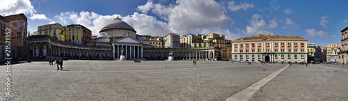 Panoramic view of San Francesco di Paola church; Naples; Italy