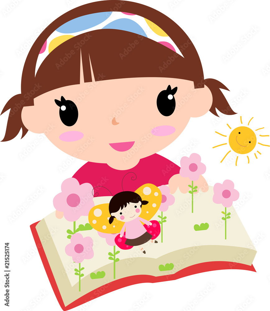Girl reading book