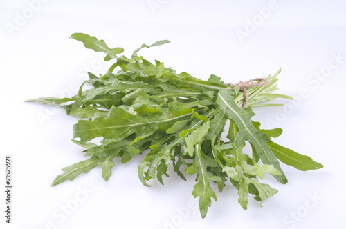 Rucola bunch isolated over white