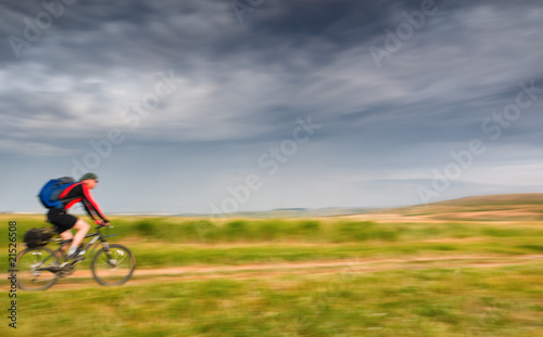 biker in motion