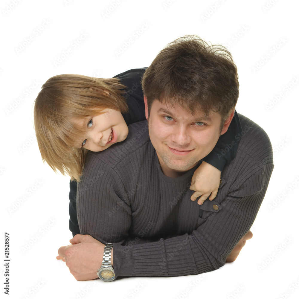 The daddy with the son