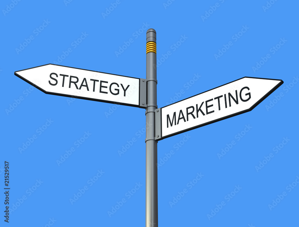 Strategy and marketing sign-post Strategy and marketing sign-post