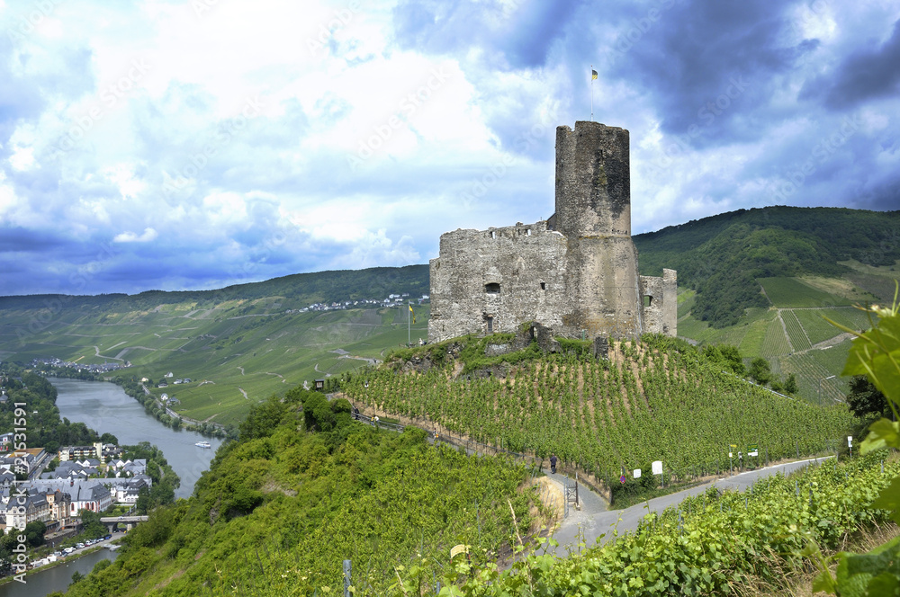 mountain view at the river mosel