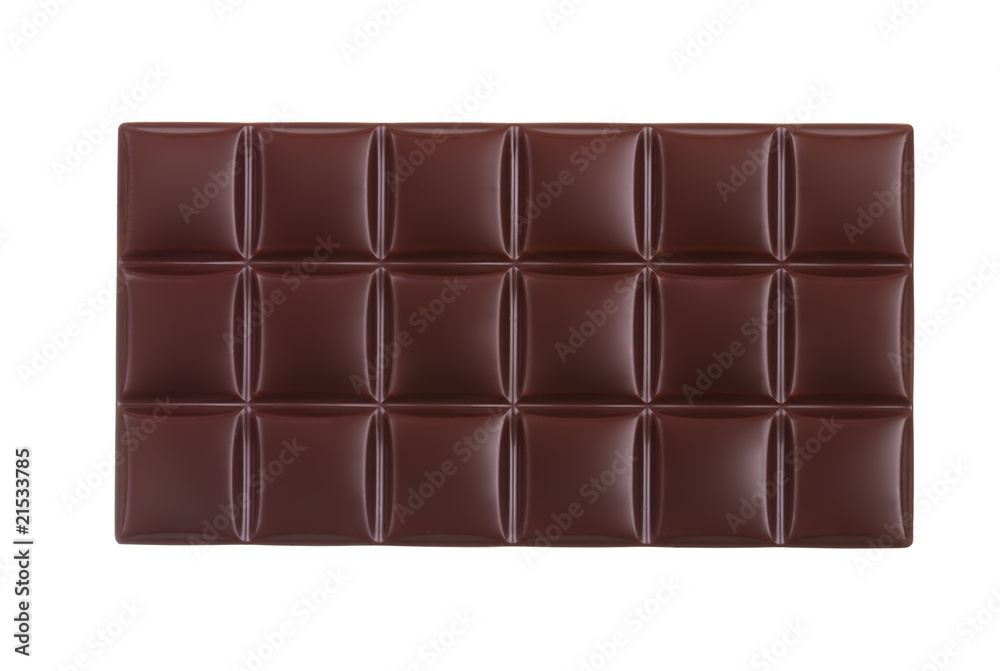 Clean photo of dark chocolate bar