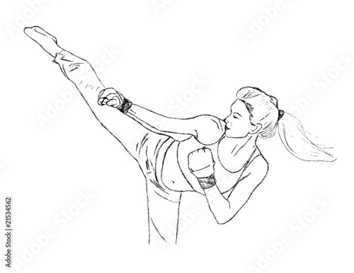Kick box leg strike