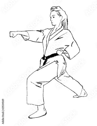 Woman karate selfdefense