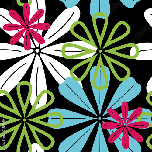 Seamless flowers background