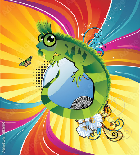 iguana en vector