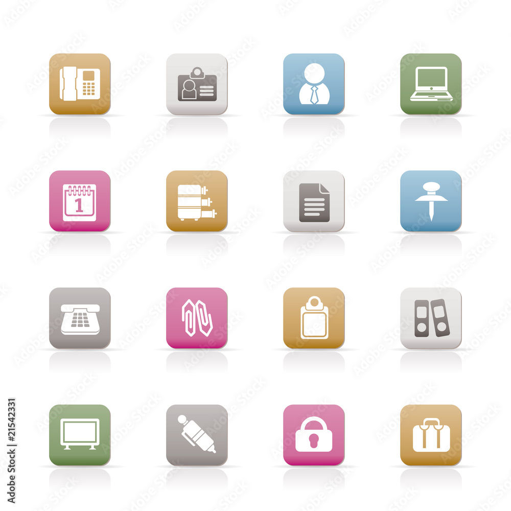Business and Office icons - vector icon set Business and Office icons - vector icon set