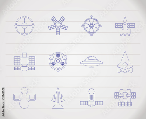different kinds of future spacecraft icons