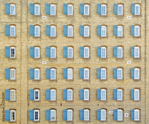 Forty-eight windows on vintage building photo