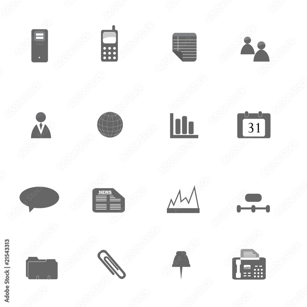 Business Icon Set Silhouette Business Icon Set Silhouette