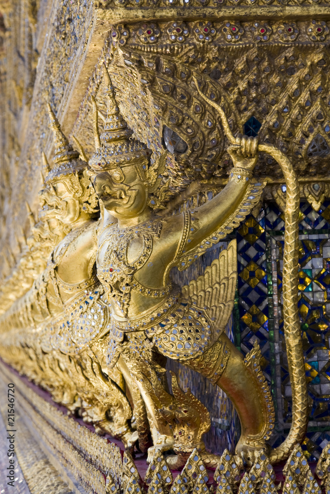 A kind of mythological soldier in Grand Palace in Bangkok