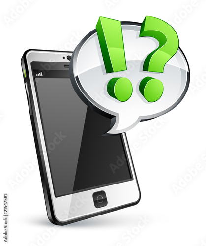 téléphone portable bulle conversation