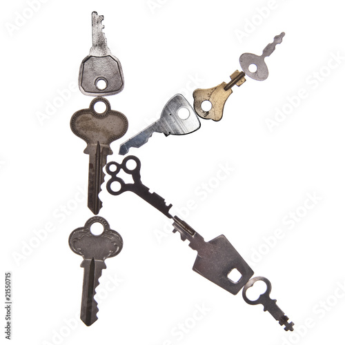 Letter K in Old Keys