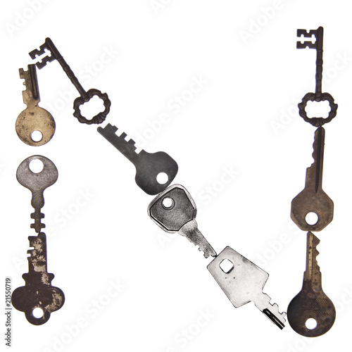 Letter N in Old Keys