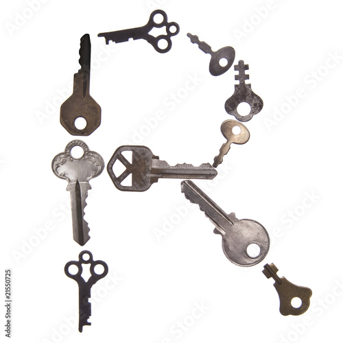 Letter R in Old Keys