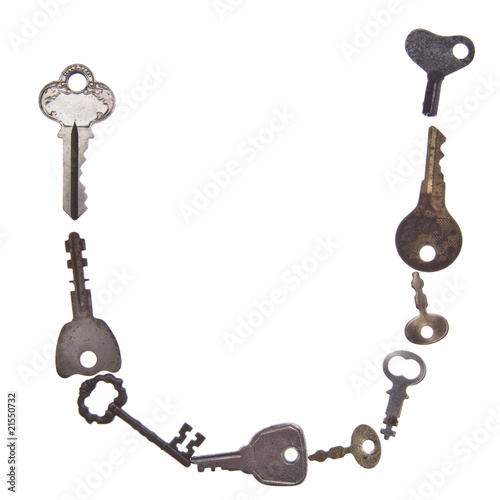 Letter U in Old Keys