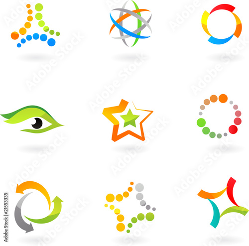 collection of abstract icons and logos  - 7
