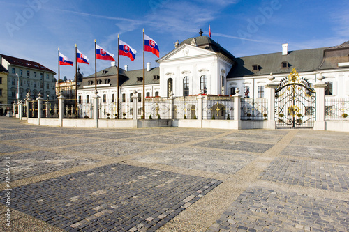 Presidential seat in Grassalkovich Palace, Bratislava, Slovakia