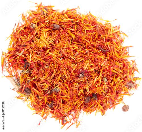 Pile of dried saffron