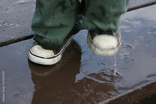 splashing shoes