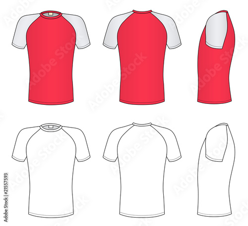 Raglan sleeve t-shirt (vector illustration)