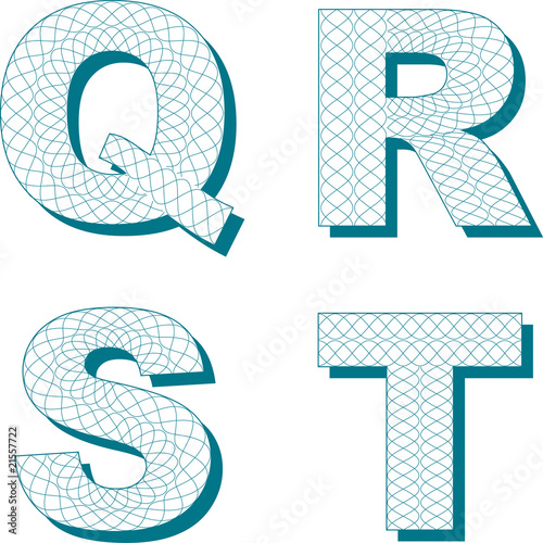 Guilloche style font for diploma or certificate